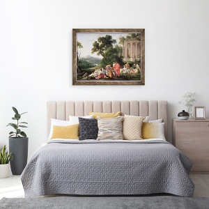 Tablou inramat - Laurent de La Hyre - Laban in cautarea idolilor, 70 x 90 cm - Img 3