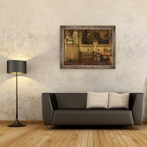 Tablou inramat - Lawrence Alma-Tadema - Vaduva egipteana, 70 x 90 cm - Img 2