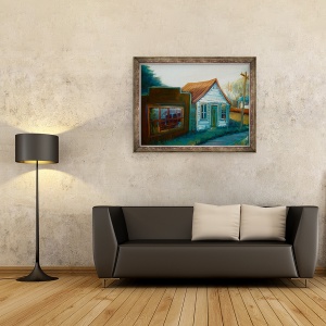 Tablou inramat - Lee Campbell - Orasul Fantoma, Coasta de Vest, NZ, 60 x 80 cm - Img 2