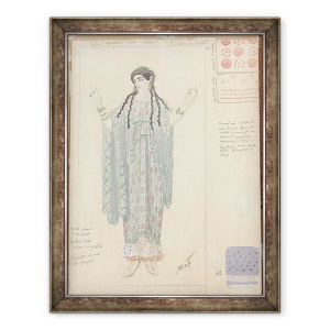 Tablou inramat - Leon Bakst - Doamna de asteptare, 70 x 90 cm