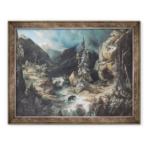 Tablou inramat - Leonard Alexis Dalige de Fontenay - Drumul spre Maladetta, 70 x 90 cm