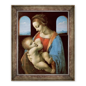 Tablou inramat - Leonardo da Vinci - Litta Madonna, 70 x 85 cm