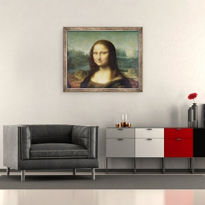 Tablou inramat - Leonardo da Vinci - Mona Lisa I, 50 x 60 cm - Img 2