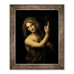 Tablou inramat - Leonardo da Vinci - Sfantul Ioan Botezatorul, 70 x 85 cm