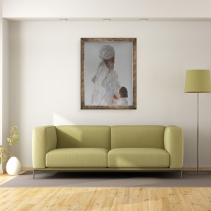 Tablou inramat - Lincoln Seligman - Batranul si copilul, 70 x 90 cm - Img 2