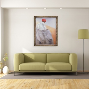 Tablou inramat - Lincoln Seligman - Elefant Boy, 60 x 80 cm - Img 2