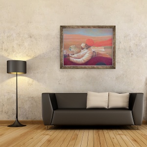 Tablou inramat - Lincoln Seligman - Maharaja si Cutie, 60 x 80 cm - Img 2