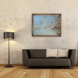 Tablou inramat - Lincoln Seligman - Pestele, 70 x 90 cm - Img 2