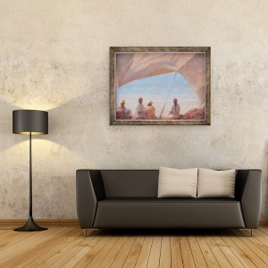 Tablou inramat - Lincoln Seligman - Plase de pescuit, 70 x 90 cm - Img 2