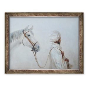Tablou inramat - Lincoln Seligman - Rabari conduce calul gri, 60 x 80 cm