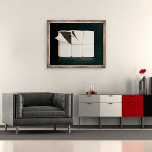Tablou inramat - Lincoln Seligman - sase pachete stivuite, 50 x 60 cm - Img 2