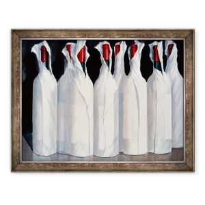 Tablou inramat - Lincoln Seligman - Sticle de vin ambalate, Numarul 1, 60 x 80 cm