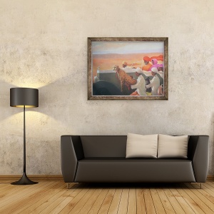 Tablou inramat - Lincoln Seligman - Vanatoare, 60 x 80 cm - Img 2