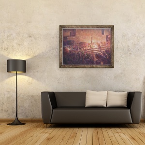 Tablou inramat - Lincoln Seligman - Varanasi pasi pe timp de noapte, 70 x 90 cm - Img 2