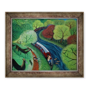 Tablou inramat - Lisa Graa Jensen - Horsing in jurul, 50 x 60 cm