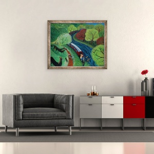 Tablou inramat - Lisa Graa Jensen - Horsing in jurul, 50 x 60 cm - Img 2