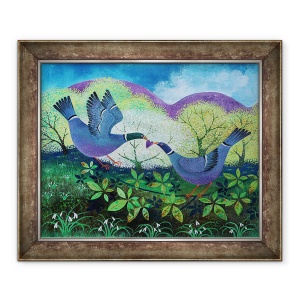Tablou inramat - Lisa Graa Jensen - Pasari Dragoste, 2020, 50 x 60 cm