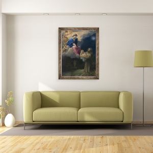Tablou inramat - Lodovico Carracci - Viziunea Sfantului Francisc, 60 x 80 cm - Img 2