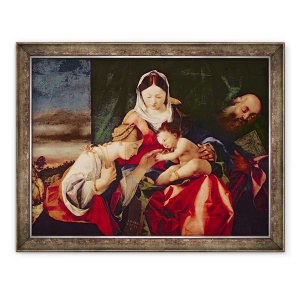 Tablou inramat - Lorenzo Lotto - Casatoria mistica a Sfintei Ecaterina, 70 x 90 cm