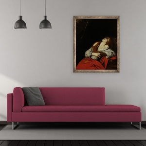 Tablou inramat - Louis Finsonius - Extazul Mariei Magdalena, 50 x 60 cm - Img 2