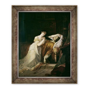 Tablou inramat - Louis Gallait - Ioana Nebuna 1479-1555 cu Filip I cel Frumos 1478-1506, 50 x 60 cm