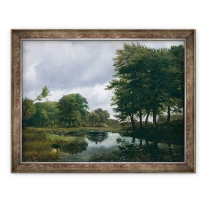 Tablou inramat - Louis Gurlitt - Peisaj la Silkeborg, 60 x 80 cm