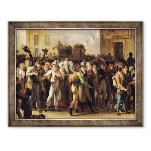 Tablou inramat - Louis Leopold Boilly - Recrutii din 1807 marsaluind pe langa Poarta Saint-Denis II, 60 x 80 cm