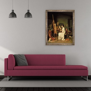 Tablou inramat - Louis Leopold Boilly - Studioul artistului, 70 x 85 cm - Img 2