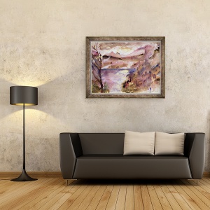 Tablou inramat - Lovis Corinth - Vedere la lacul Walchen, 60 x 80 cm - Img 2
