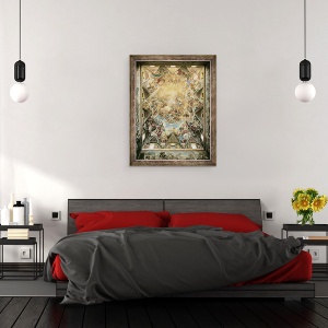 Tablou inramat - Luca Giordano - Gloria Celesta si Triumful Habsburgilor, 70 x 90 cm - Img 3