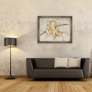 Tablou inramat - Luca Signorelli - Unul dintre Damned echitatie pe un diavol, 60 x 80 cm - Img 2