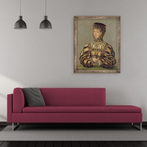 Tablou inramat - Lucas Cranach the Younger - Barbara Radziwill, 70 x 85 cm - Img 2