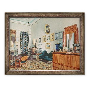 Tablou inramat - Luigi Premazzi - Biroul lui Mikhail Obreskoff, 70 x 90 cm