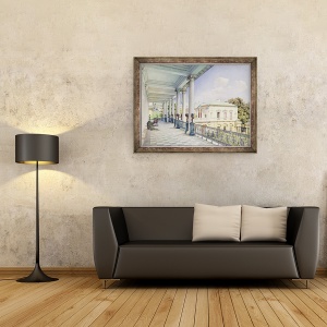 Tablou inramat - Luigi Premazzi - Galeria Cameron de la Tsarskoye Selo, 60 x 80 cm - Img 2