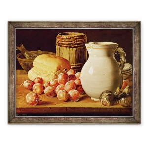 Tablou inramat - Luis Egidio Melendez - Natura moarta cu prune, smochine, 60 x 80 cm