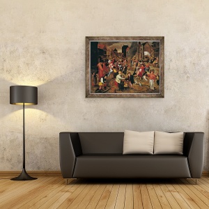 Tablou inramat - Maerten van Cleve - Incendiile Sfantului Martin, 60 x 80 cm - Img 2