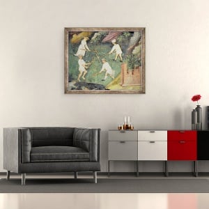 Tablou inramat - Maestro Venceslao - Haymaking in luna iunie, 50 x 60 cm - Img 2