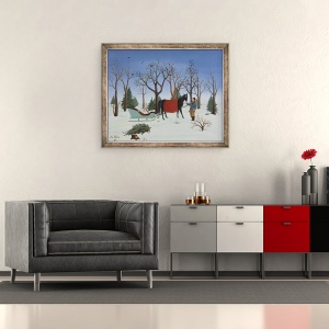 Tablou inramat - Magdolna Ban - Iarna, 70 x 85 cm - Img 2