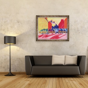 Tablou inramat - Marco Cazzulini - Curtea Bisericii Abbey, 60 x 80 cm - Img 2
