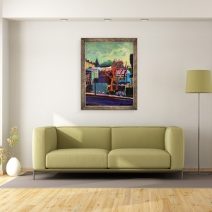 Tablou inramat - Marco Cazzulini - Gradina urbana, 60 x 80 cm - Img 2