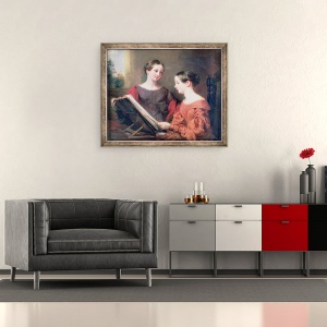 Tablou inramat - Margaret Sarah Carpenter - Surorile, 50 x 60 cm - Img 2