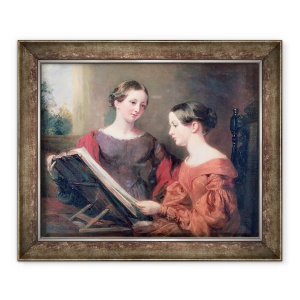 Tablou inramat - Margaret Sarah Carpenter - Surorile, 70 x 85 cm