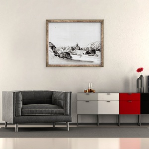 Tablou inramat - Maria Callcott - Valparaiso acuarela pe hartie, 70 x 85 cm - Img 2