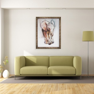 Tablou inramat - Mark Adlington - Baby Elefant 2, Loisaba, 2018, 60 x 80 cm - Img 2