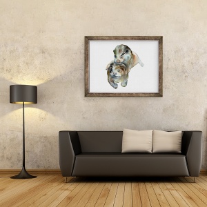 Tablou inramat - Mark Adlington - Dragoste dura lectie de inot, 2014, 70 x 90 cm - Img 2