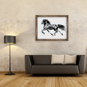 Tablou inramat - Mark Adlington - Friesian Zburator, 2015, 70 x 90 cm - Img 2
