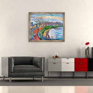 Tablou inramat - Marta Martonfi-Benke - Seri Koros-Bank, 50 x 60 cm - Img 2