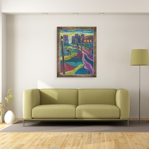 Tablou inramat - Marta Martonfi-Benke - Suburbia, 70 x 90 cm - Img 2