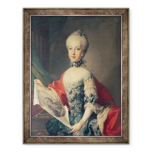 Tablou inramat - Martin II Mytens - Arhiducesa Maria Carolina 1752-1814, al treisprezecelea copil al Mariei Tereza a Austriei 1717-80, sotia lui Ferdinand I 1751-1825, 60 x 80 cm