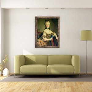 Tablou inramat - Martin II Mytens - Arhiducesa Maria Elisabeth Habsburg-Lothringen 1743-1808, 60 x 80 cm - Img 2
